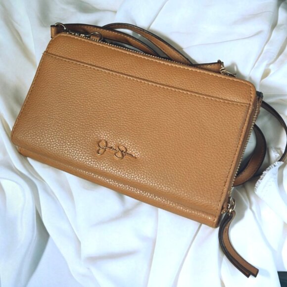 Jessica Simpson Two Tone Brown & Black Crossbody Bag Purse - Picture 5 of 7